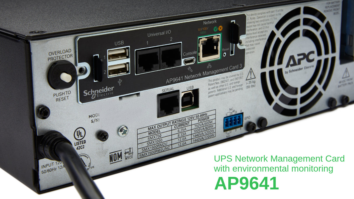 APC AP9641 Smart-UPS Network Management Card (gen3) with environmental monitoring - AP9641 APC