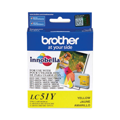 BROTHER  Innobella Ink, 400 Page-Yield, Yellow - LC51Y