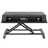 Fellowes Sit Stand Desk Riser - Lotus LT Height Adjustable Sit Stand Desk Converter with Convenient Device Channel - No Assembly Required - Max Weight 17KG - Black - 8215001