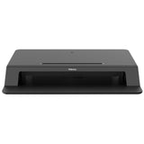 Fellowes Sit Stand Desk Riser - Lotus LT Height Adjustable Sit Stand Desk Converter with Convenient Device Channel - No Assembly Required - Max Weight 17KG - Black - 8215001