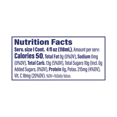 100% Juice, Orange, 4 oz Cup, 48/Box - 00725 C2G