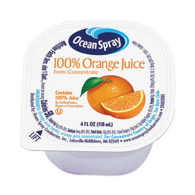 100% Juice, Orange, 4 oz Cup, 48/Box - 00725 C2G