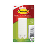 Damage-Free Hanging Picture Hanging Strip Pairs, Holds Up to 4 lb, Large: 0.75" x 3.65", White, 4/Pack - 17206-ES