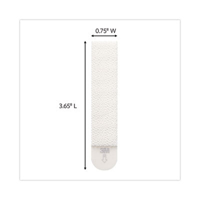 Damage-Free Hanging Picture Hanging Strip Pairs, Holds Up to 4 lb, Large: 0.75" x 3.65", White, 4/Pack - 17206-ES