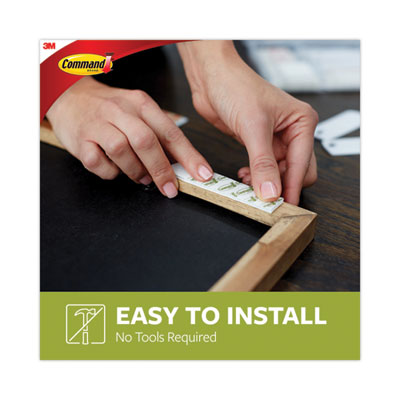 Damage-Free Hanging Picture Hanging Strip Pairs, Holds Up to 4 lb, Large: 0.75" x 3.65", White, 4/Pack - 17206-ES