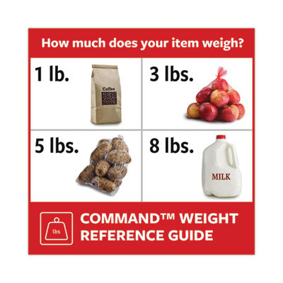 Damage-Free Hanging Picture Hanging Strip Pairs, Holds Up to 4 lb, Large: 0.75" x 3.65", White, 4/Pack - 17206-ES
