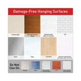 Damage-Free Hanging Picture Hanging Strip Pairs, Holds Up to 4 lb, Large: 0.75" x 3.65", White, 4/Pack - 17206-ES
