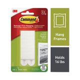 Damage-Free Hanging Picture Hanging Strip Pairs, Holds Up to 4 lb, Large: 0.75" x 3.65", White, 4/Pack - 17206-ES