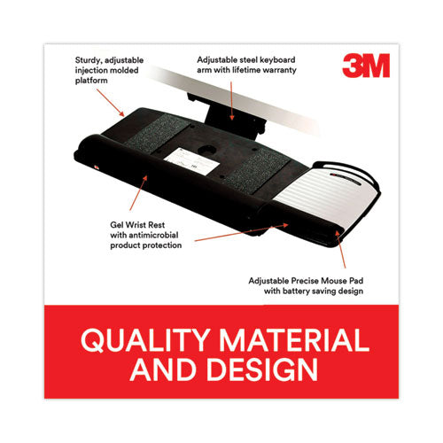 3M PLATFORM,KEYBDTRAY,ADJ,BK - AKT80LE