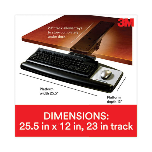 3M KEYBOARD,TRAY, ADJUST,BK - AKT170LE