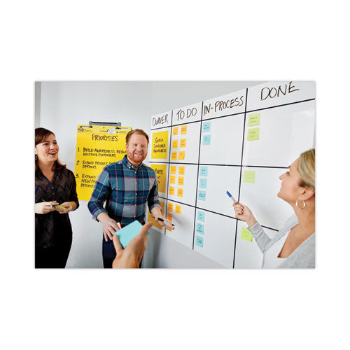 3M Dry Erase Surface, Laminate Film, 96" x 7 mil x 48", White - DEF8X4