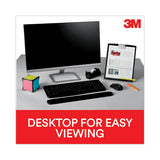 3M Desktop Document Holder, Holds Up to 150 Legal Size Sheets, Plastic, Black/Silver Clip - DH340MB