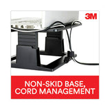 3M Adjustable Notebook Riser, 13" x 13" x 4" to 6", Black, Supports 20 lbs - LX500