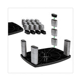 Adjustable Height Monitor Stand, 15" x 12" x 2.63" to 5.78", Black/Silver, Supports up to 80 lbs - MS80B
