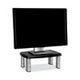 Adjustable Height Monitor Stand, 15" x 12" x 2.63" to 5.78", Black/Silver, Supports up to 80 lbs - MS80B