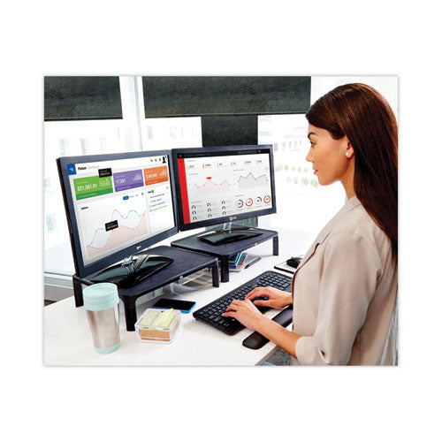 3M Adjustable Monitor Stand, 16" x 12" x 1.75" to 5.5", Black, Supports 20 lbs - MS85B