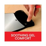 3M Antimicrobial Gel Compact Mouse Pad with Wrist Rest, 8.6 x 6.75, Black - MW309LE