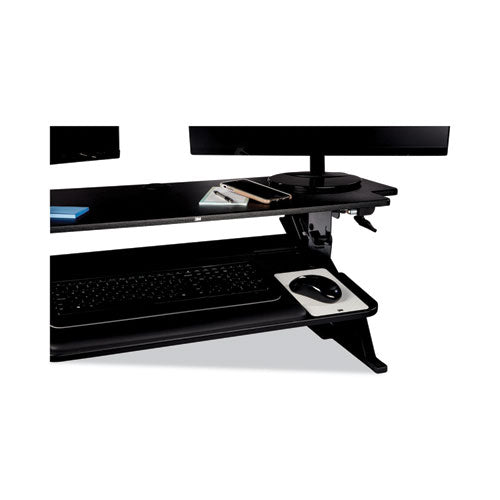 3M Precision Standing Desk, 42" x 23.2" x 6.2" to 20", Black - SD70B