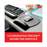 3M Antimicrobial Gel Large Keyboard Wrist Rest, 19 x 2.75, Black - WR310LE