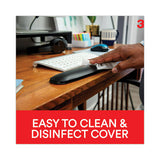 3M Antimicrobial Gel Keyboard Wrist Rest Platform, 19.6 x 10.6, Black/Gray - WR420LE
