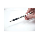 F-301 Ballpoint Pen, Retractable, Fine 0.7 mm, Black Ink, Stainless Steel/Black Barrel, 2/Pack - 27112 LEGRAND