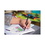 F-301 Ballpoint Pen, Retractable, Fine 0.7 mm, Black Ink, Stainless Steel/Black Barrel, 2/Pack - 27112 LEGRAND
