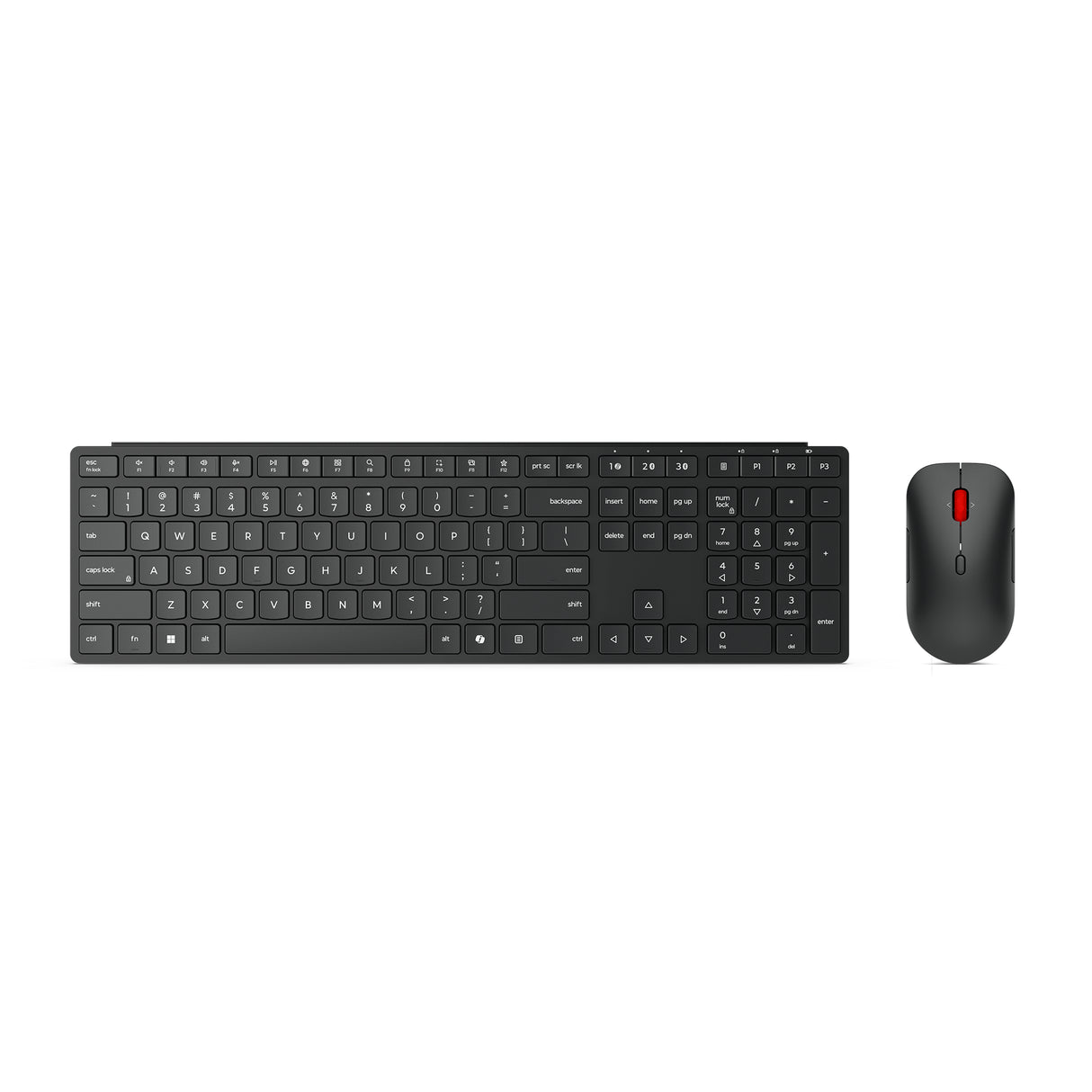 Lenovo 4X31S04810 keyboard Mouse included Office RF Wireless + Bluetooth US English Black - 4X31S04810