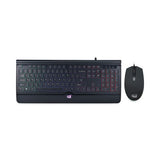 Backlit Gaming Keyboard and Mouse Combo, USB, Black - AKB-137CB