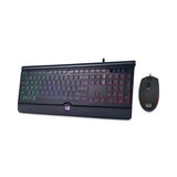 Backlit Gaming Keyboard and Mouse Combo, USB, Black - AKB-137CB