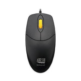 iMouse W3 Waterproof Antimicrobial Mouse with Magnetic Scroll Wheel, USB 2.0, Left/Right Hand Use, Black - iMouseW3