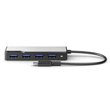 ALOGIC UCFUUA-SGR interface hub USB 3.2 Gen 1 (3.1 Gen 1) Type-C 5000 Mbit/s Black, Silver - eCommerce Business Prime