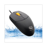 iMouse W3 Waterproof Antimicrobial Mouse with Magnetic Scroll Wheel, USB 2.0, Left/Right Hand Use, Black - iMouseW3