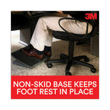 3M Adjustable Steel Footrest, Nonslip Surface, 22w x 14d x 4 to 4.75h, Black/Charcoal - FR530CB