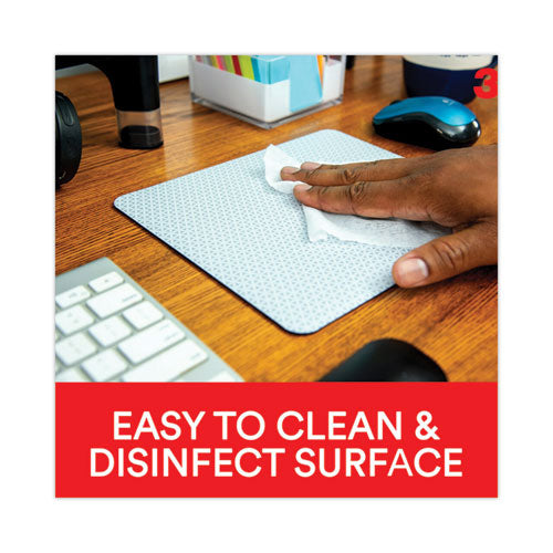 3M Precise Battery-Saving Mouse Pad with Nonskid Repositionable Adhesive Back, 8.5 x 7, Bitmap Desig - MP200PS