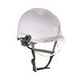 Skullerz 8974V Class E Safety Helmet with 8991 Clear Visor Kit, 6-Point Ratchet Suspension, One Size Fits Most, White - 602-15