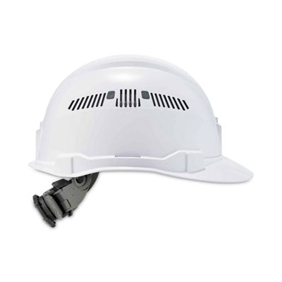 Skullerz 8972 Class C Hard Hat Cap Style, Vented, 4-Point Standard Ratchet Suspension, One Size Fits Most (6.5 to 8), White - 60144