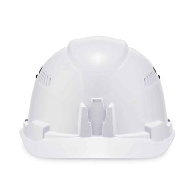Skullerz 8972 Class C Hard Hat Cap Style, Vented, 4-Point Standard Ratchet Suspension, One Size Fits Most (6.5 to 8), White - 60144