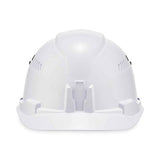 Skullerz 8972 Class C Hard Hat Cap Style, Vented, 4-Point Standard Ratchet Suspension, One Size Fits Most (6.5 to 8), White - 60144