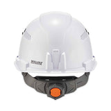 Skullerz 8972 Class C Hard Hat Cap Style, Vented, 4-Point Standard Ratchet Suspension, One Size Fits Most (6.5 to 8), White - 60144