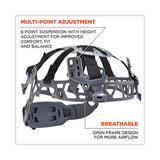 Skullerz 8974V Class E Safety Helmet with 8991 Clear Visor Kit, 6-Point Ratchet Suspension, One Size Fits Most, White - 602-15