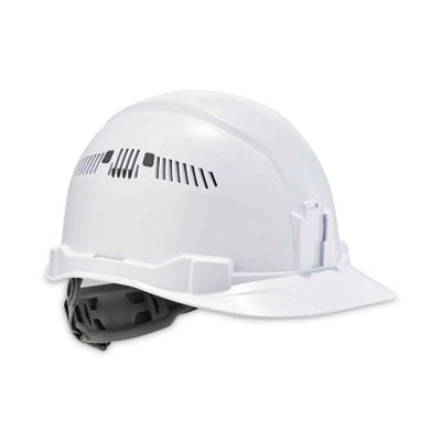 Skullerz 8972 Class C Hard Hat Cap Style, Vented, 4-Point Standard Ratchet Suspension, One Size Fits Most (6.5 to 8), White - 60144