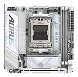 GIGABYTE X870I AORUS PRO ICE Motherboard - Supports AMD Ryzen 9000 Series CPUs, 8+2+1 phases VRM, up to 8400MHz DDR5 (OC), 1xPCIe 5.0 M.2 + 1xPCIe 4.0 M.2, WI-FI 7, 2,5GbE LAN, USB 4 - X870I AORUS PRO ICE