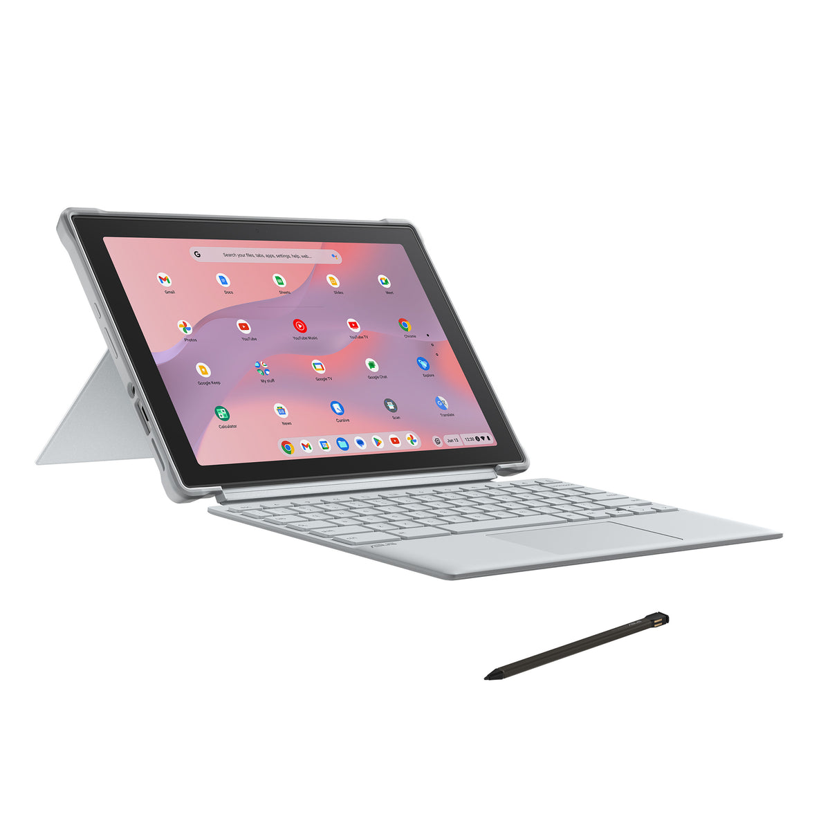 ASUS Chromebook CM30 Detachable CM3001DM2A-YZ88T-S MediaTek 520 26.7 cm (10.5") Touchscreen WUXGA 8 GB LPDDR4x-SDRAM 128 GB eMMC Wi-Fi 6 (802.11ax) ChromeOS Belgian Silver - CM3001DM2A-YZ88T-S