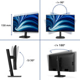 Philips 27B2N3500J/27 computer monitor 68.6 cm (27") 2560 x 1440 pixels 2K LCD Black - 27B2N3500J