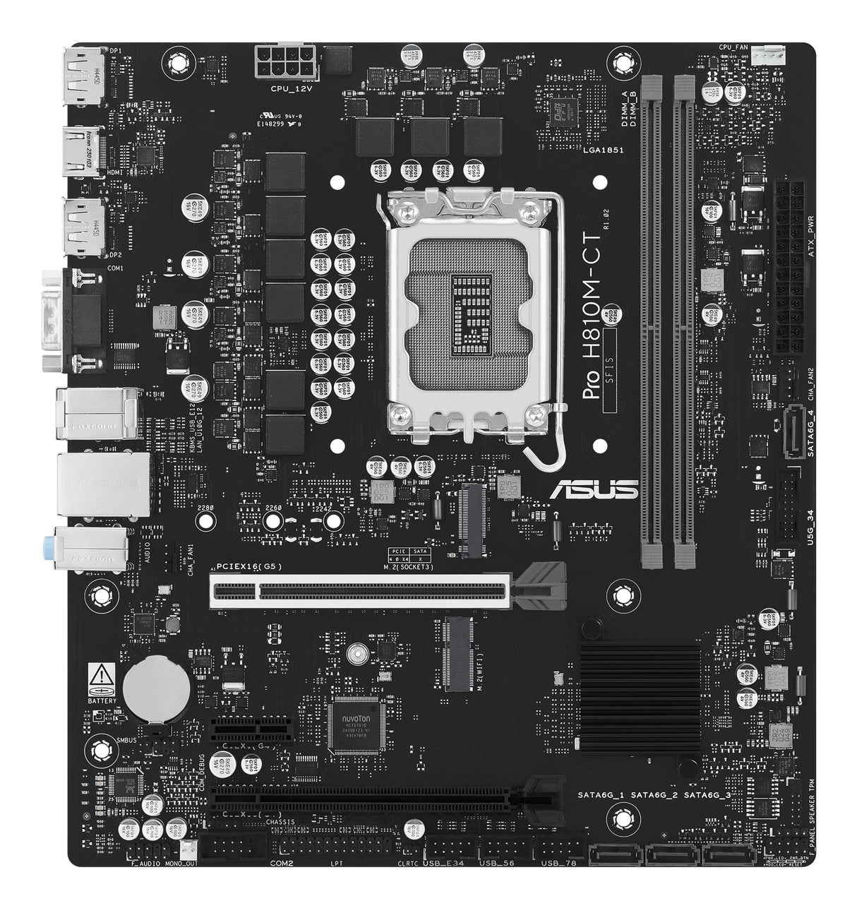ASUS PRO H810M-CT-CSM motherboard Intel H810 LGA 1851 (Socket V1) micro ATX - PRO H810M-CT-CSM