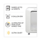 Powershred LX200 Micro-Cut Shredder, 12 Manual Sheet Capacity, White - 5015101