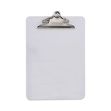 ALLSOP Plastic Clipboard with High Capacity Clip, 1.25" Clip Capacity, Holds 8.5 x 11 Sheets, Clear - 40308