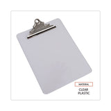 ALLSOP Plastic Clipboard with High Capacity Clip, 1.25" Clip Capacity, Holds 8.5 x 11 Sheets, Clear - 40308