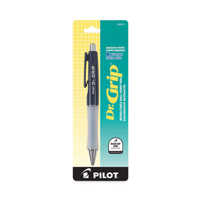 Dr. Grip Ballpoint Pen, Retractable, Medium 1 mm, Blue Ink, Navy Barrel - 36101