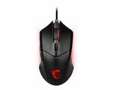 MSI CLUTCH GM08 Optical Gaming Mouse '4200 DPI Optical Sensor, 6 Programmable button, Symmetrical design, Durable switch with 10+ Million Clicks, Weight Adjustable, Red LED' - CLUTCHGM08